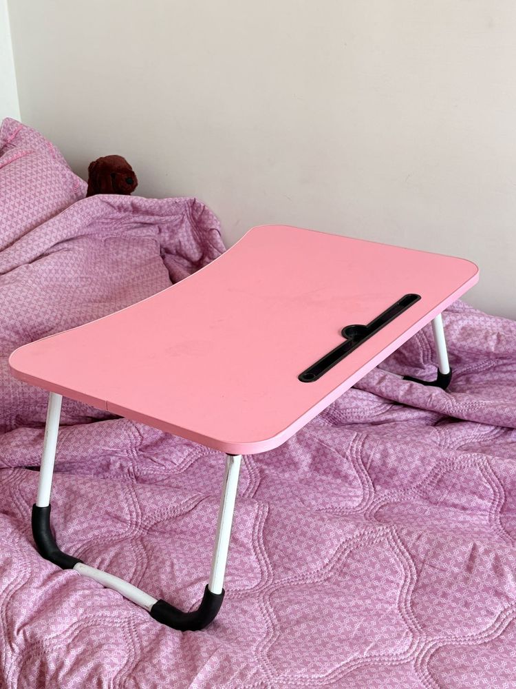 Pink Foldable Bed Desk