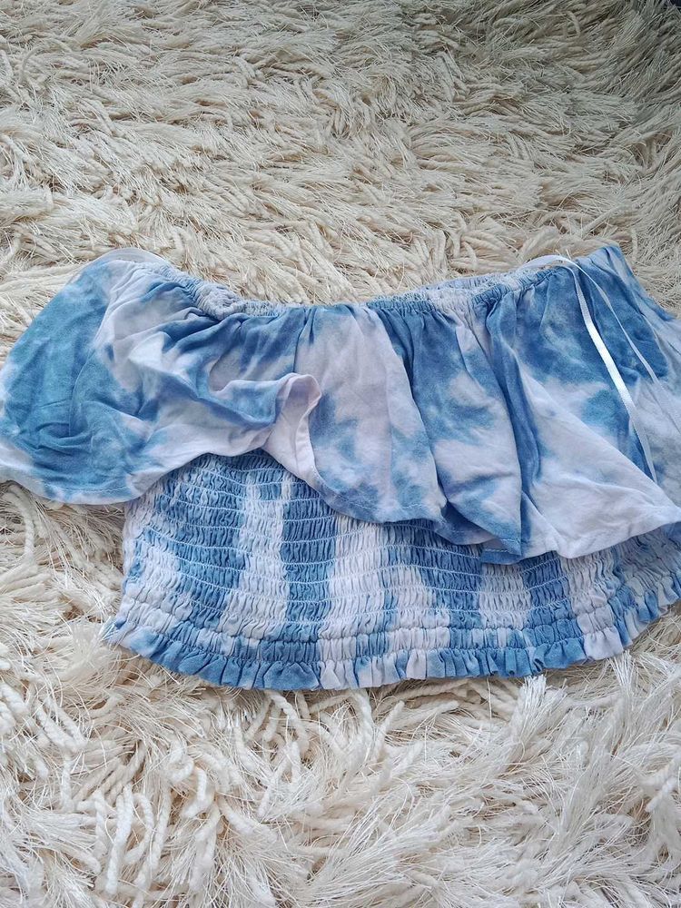 Tie-Dye Off-Shoulder Top