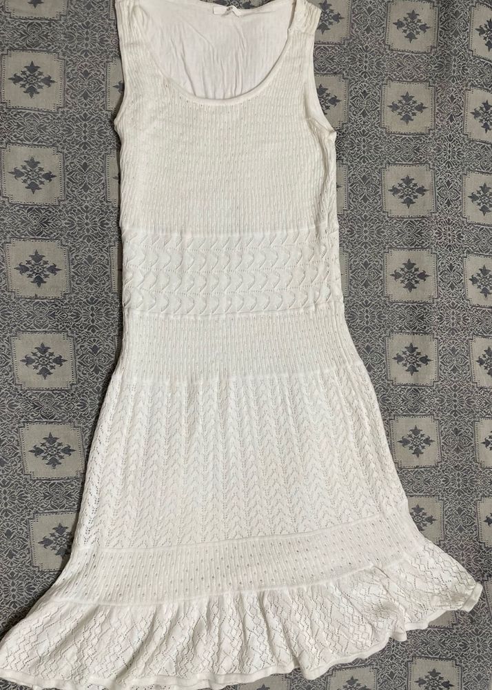 White Knit Dress