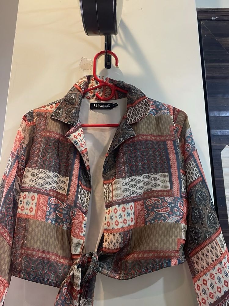 Sassafras Patchwork Crop Top
