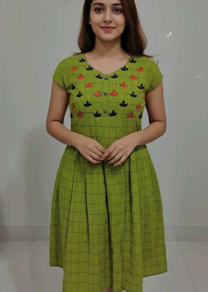 Green Checkered Dress