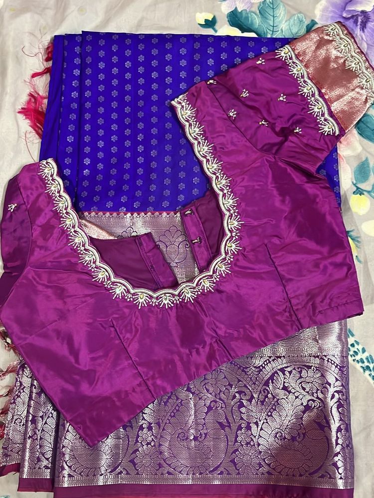 Royal Blue Kanchipuram Silk Saree