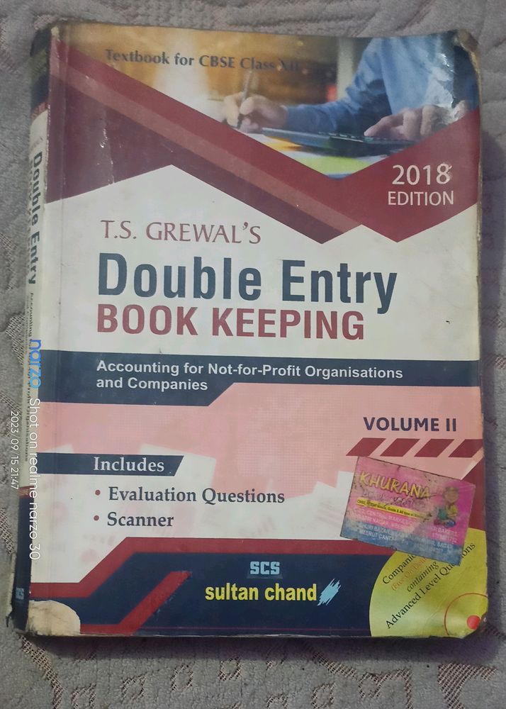 Class 12th Accountancy 2nd Part (Company Accounts) Double Entry Book By T.S Grewal