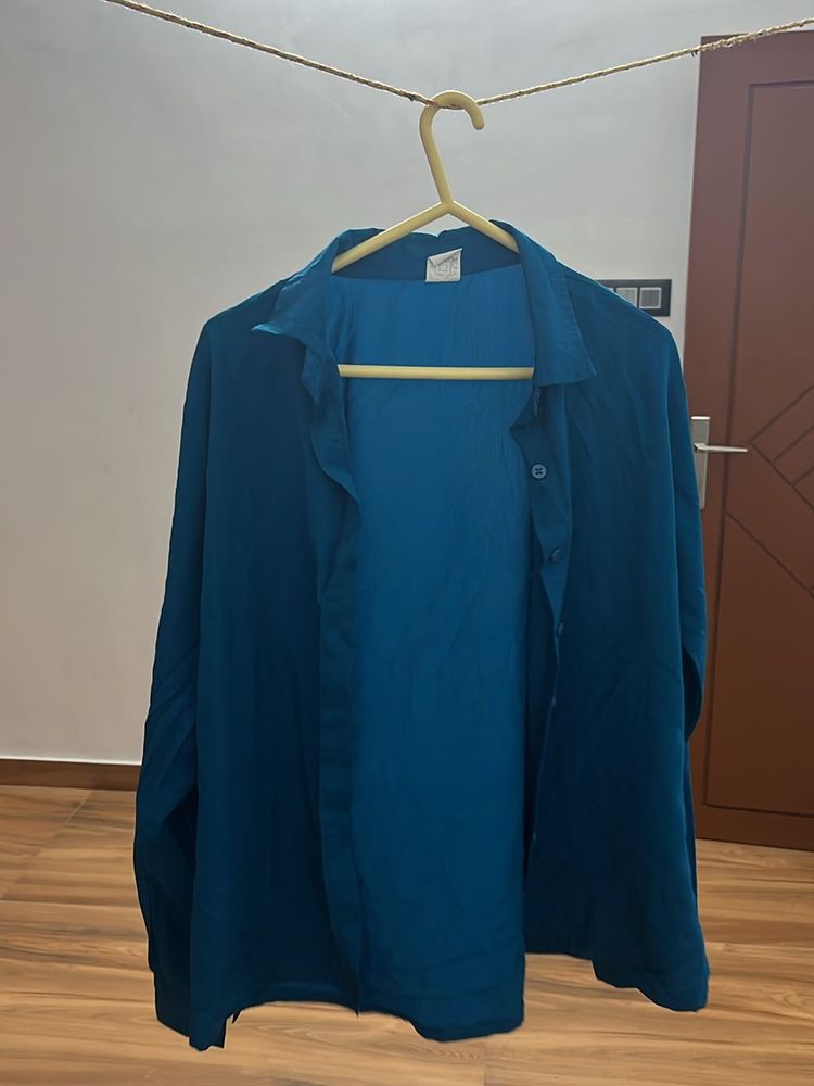Teal Full Sleeve Formal Shirt