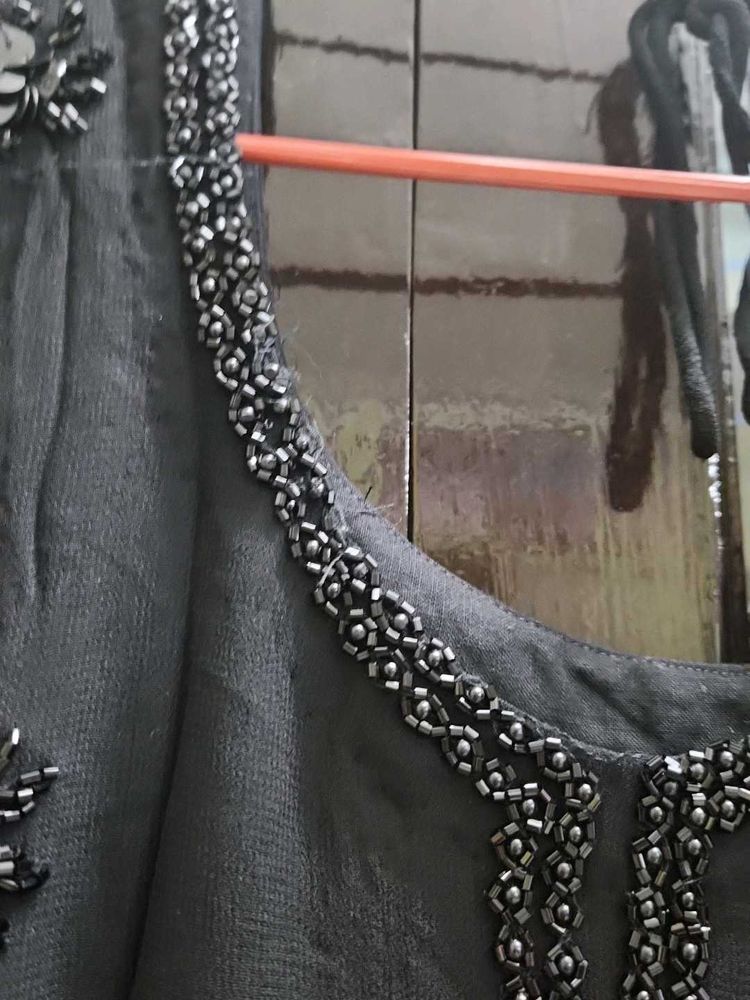 Beaded Black Top