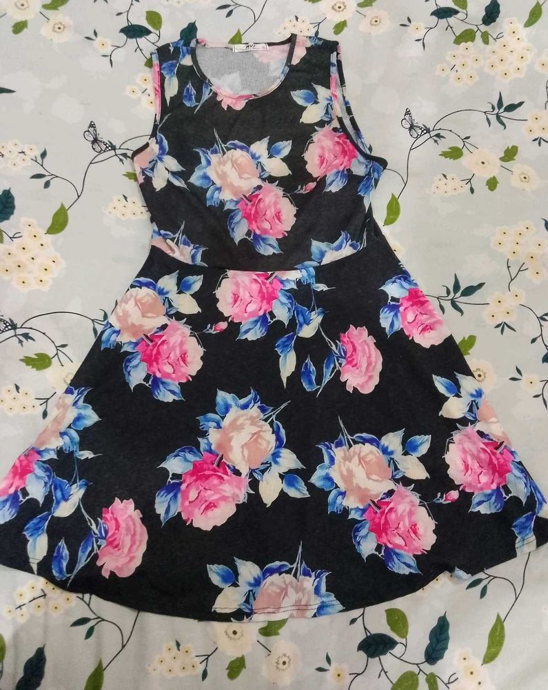 Floral Print Sleeveless Dress
