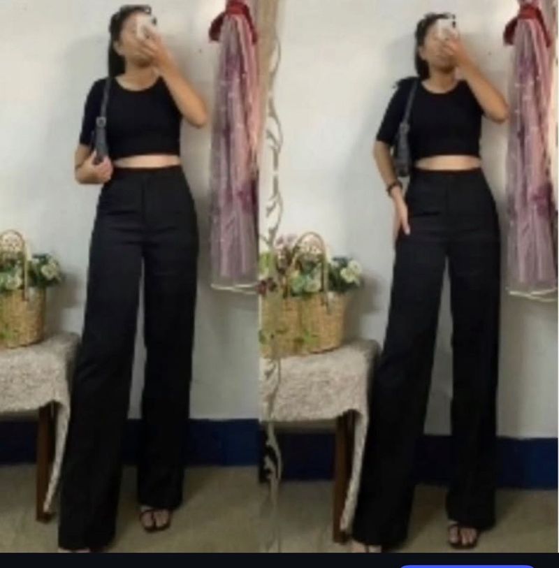 Wide Leg Black Pants