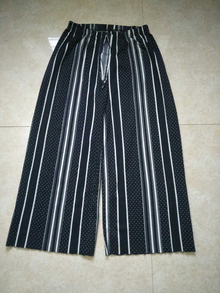 Striped Culottes Pants