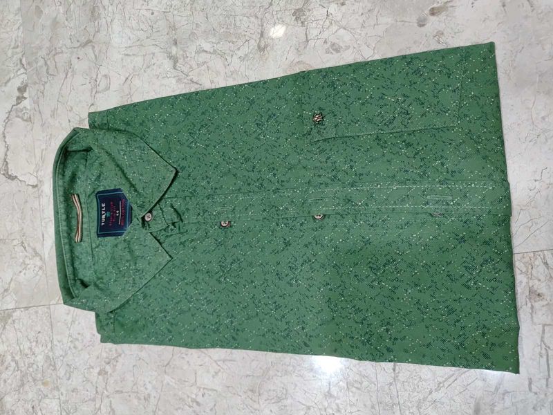 Green Printed Shirt