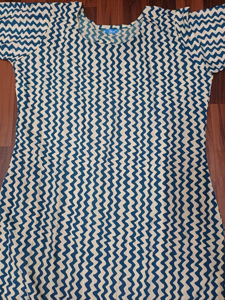 Stylish Blue &amp; Beige Kurta