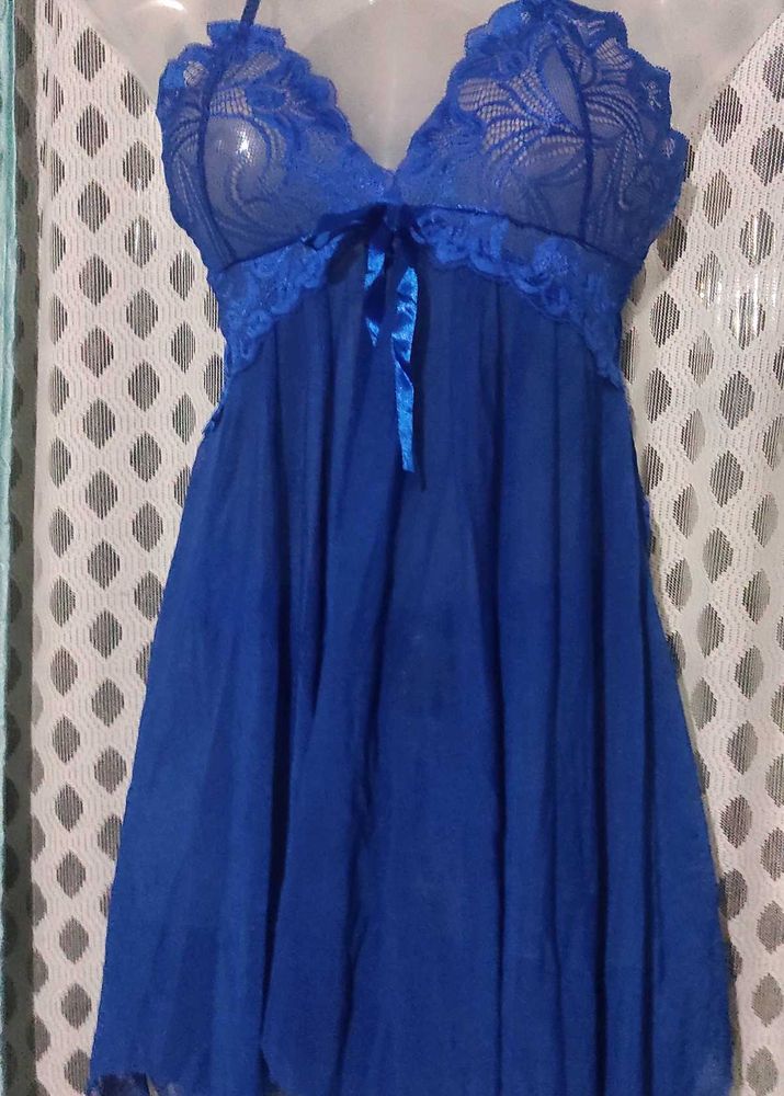 Blue Lace Babydoll Lingerie