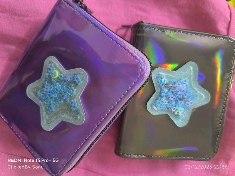 Grab Sale% Star Shimmer Wallet for Kids(1 pc multi