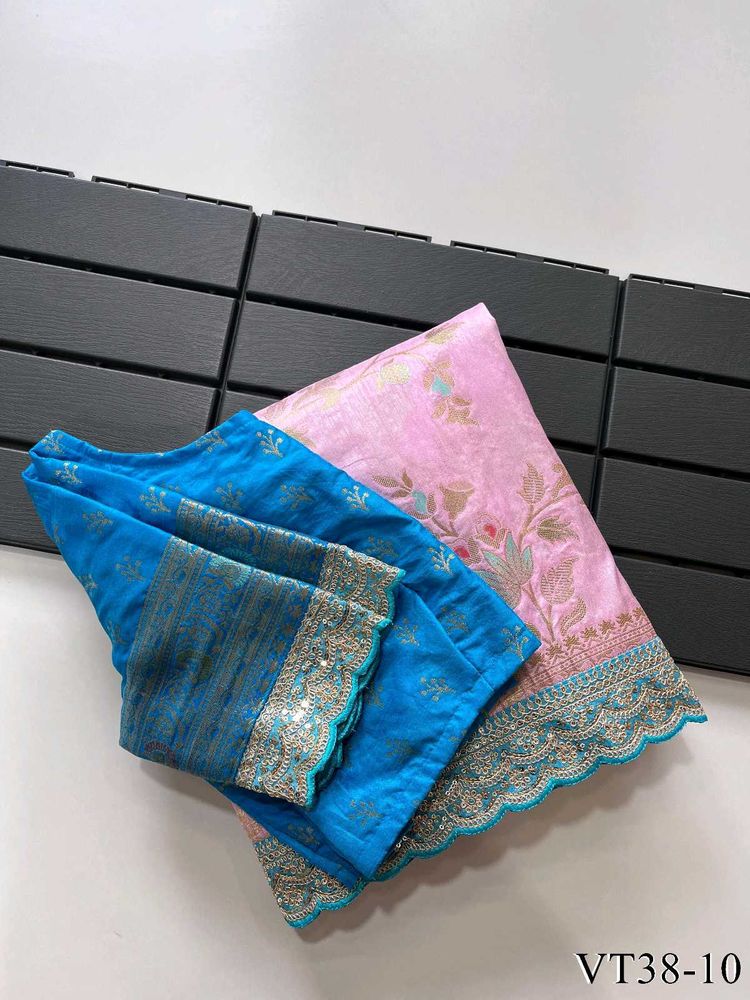 Pure Banarsi saree With Stiched Blouse
