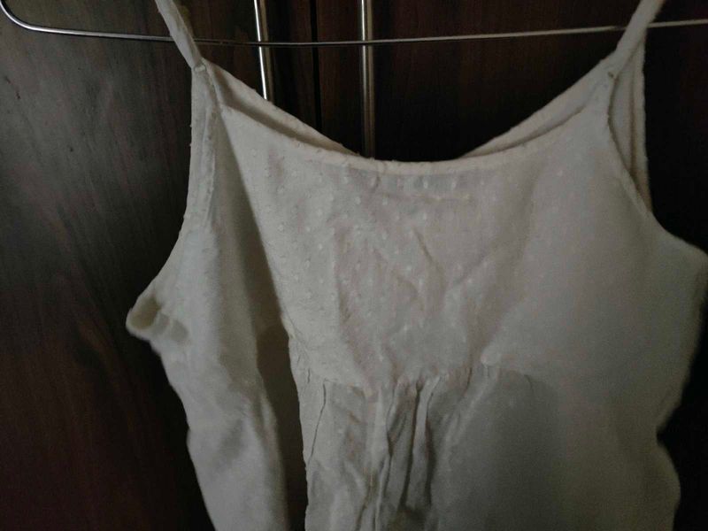 White Polka Dot Cami Top