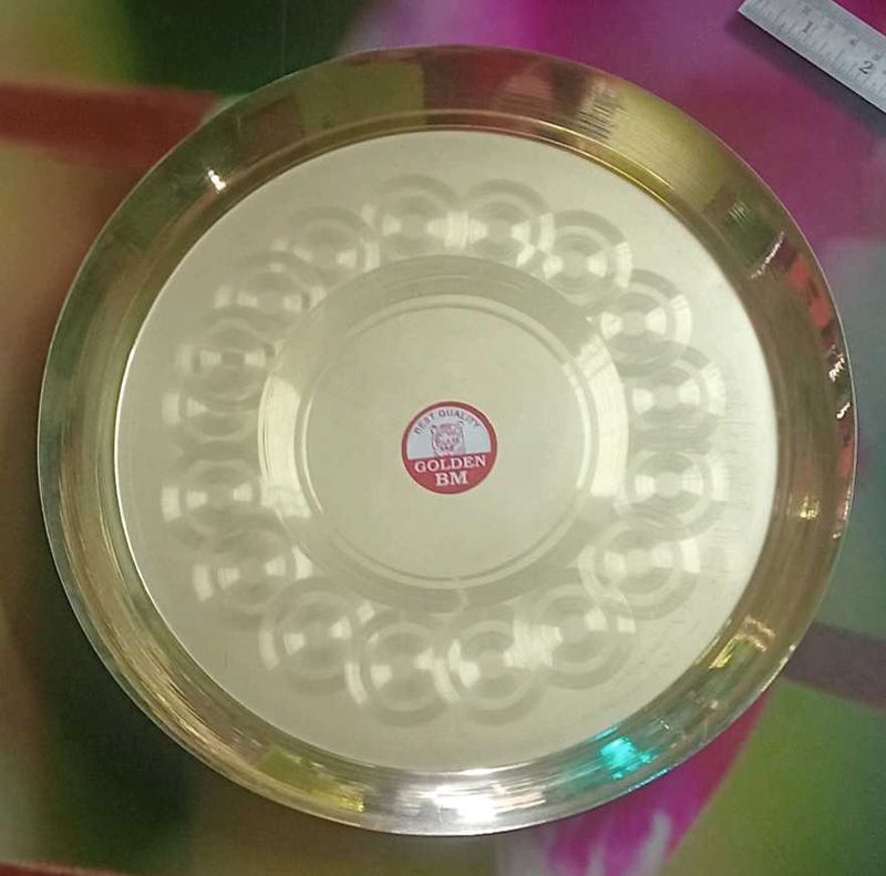 Golden BM Pooja Thali ,