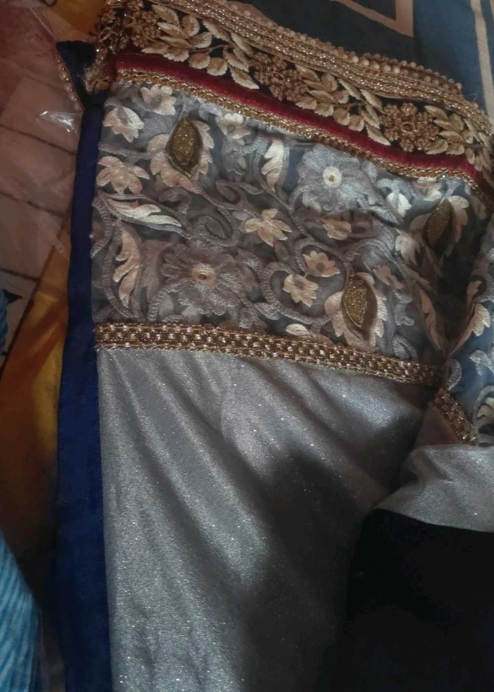 Saree With Heavy Blouse
