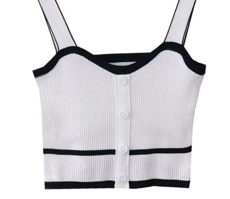 Button Down Crop Tank