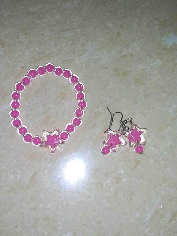 Pink Star Jewelry Set