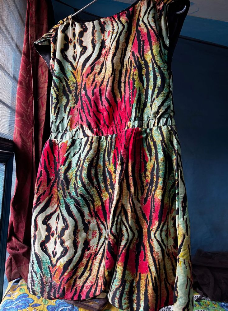 Vibrant Animal Print Dress