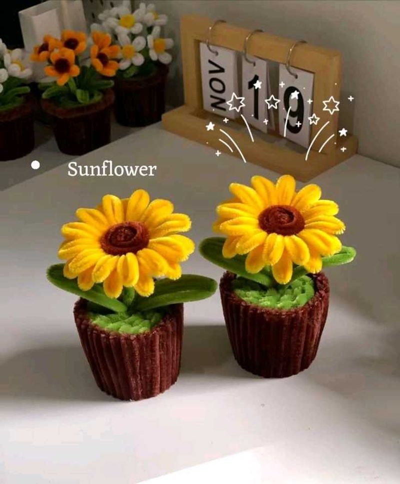 Sunflower Potted Plant Decor