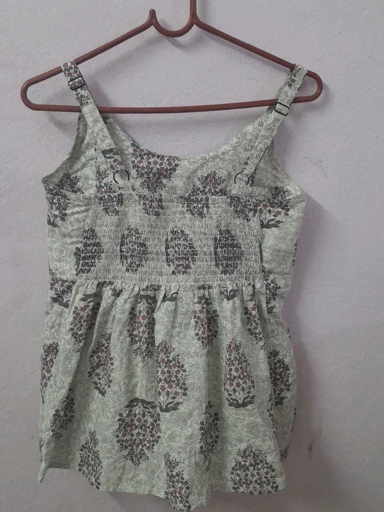 White Cotton Crop Summer Top
