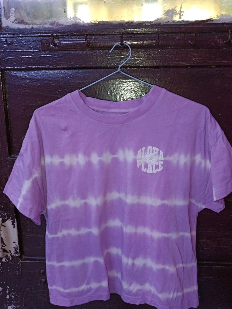 Lavender And White T-shirt