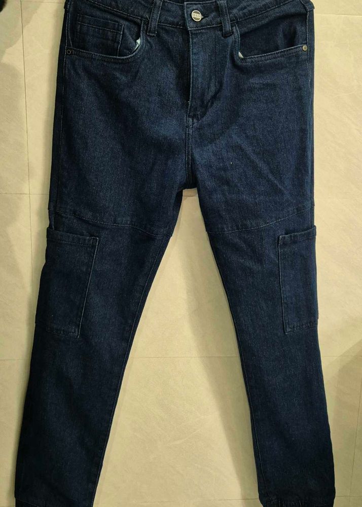 Mast &amp; Harbor Women Navy blue Stretchable Joggers