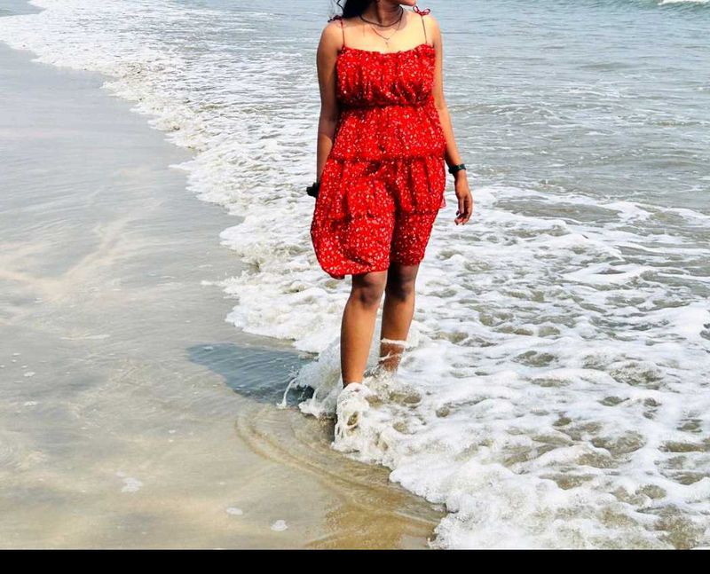 Red Floral dress