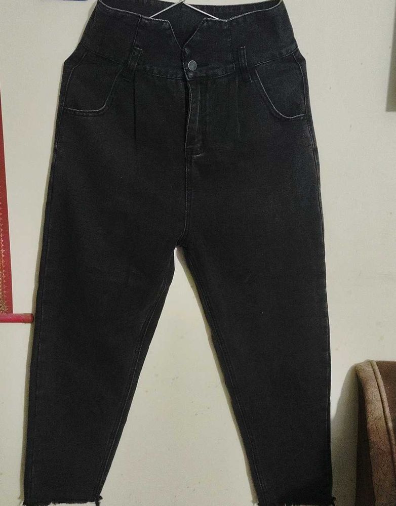 High Waist Black Jeans