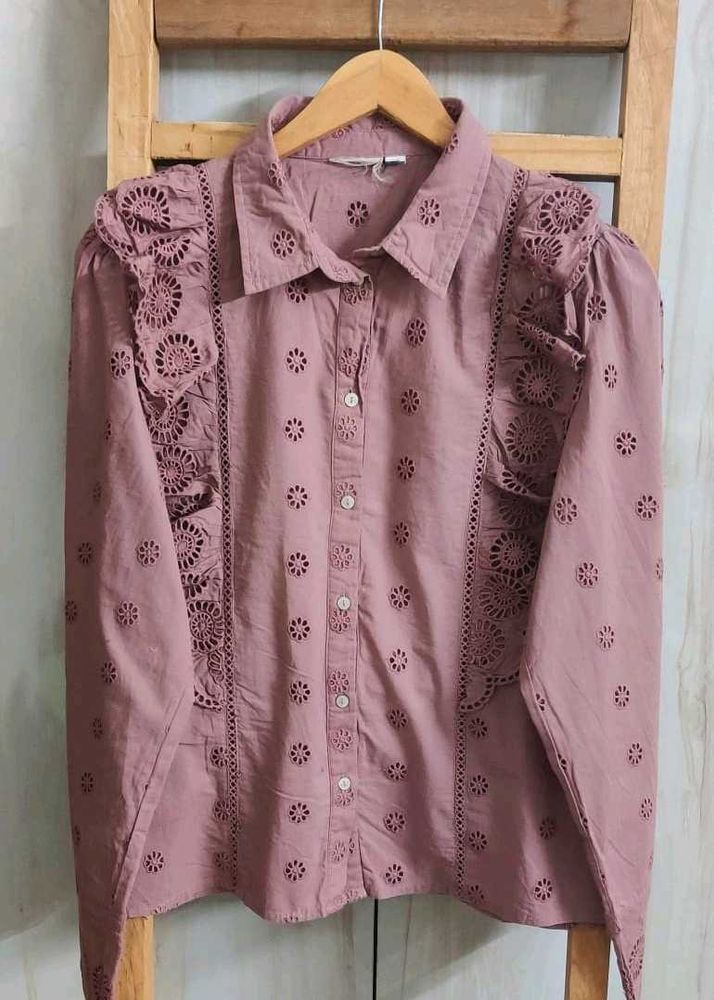 Eyelet Embroidered Blouse Bust Size-38-40
