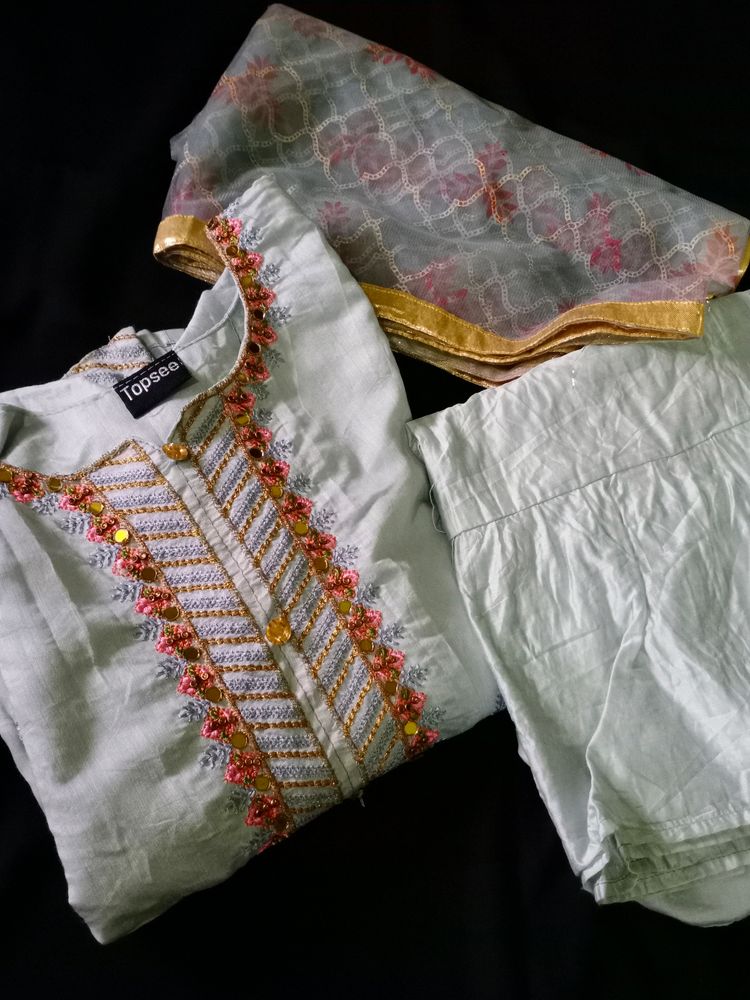 Real Mirror Work Sharara set