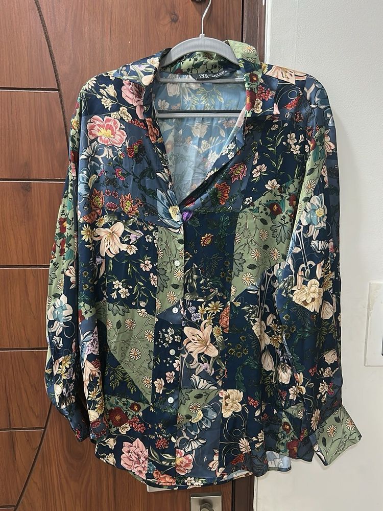 Floral Print Long Sleeve Shirt