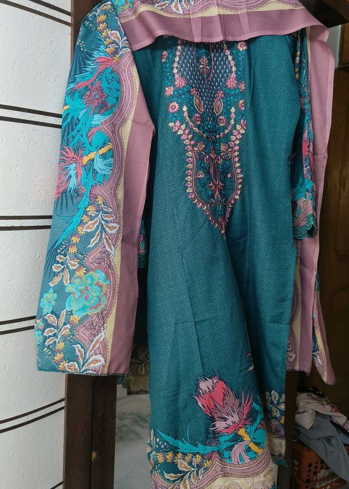 New Cotton Embroidered Suit