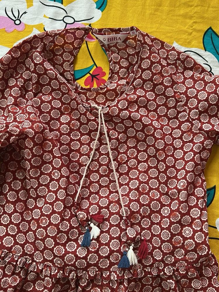 Biba Floral Print Kurti Top