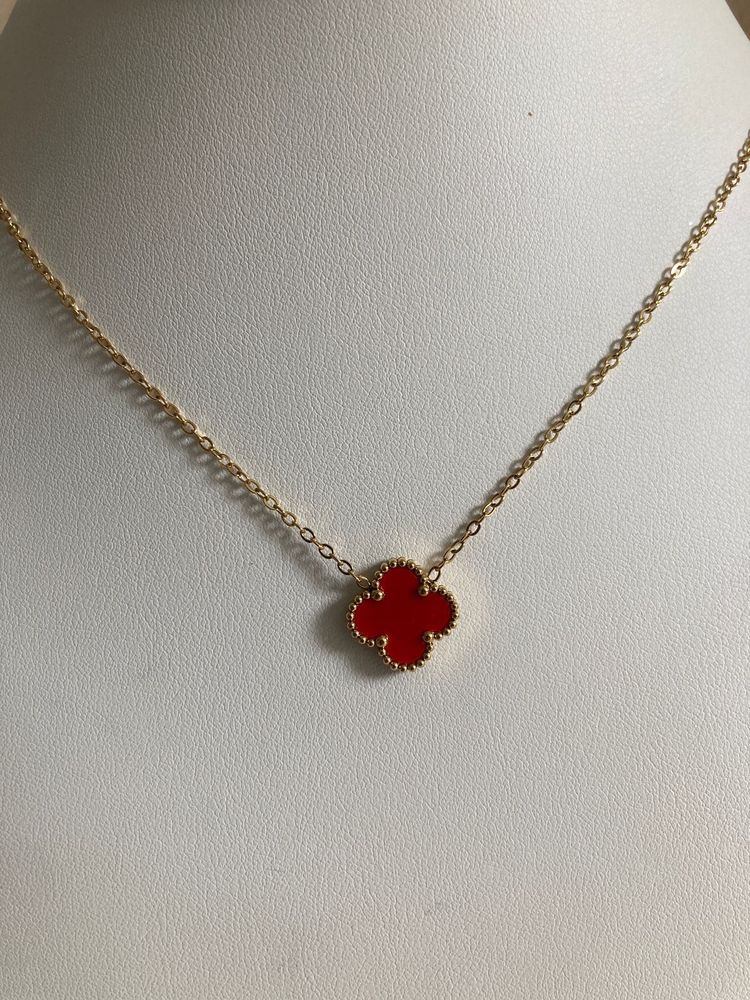 Lucky Clover Red Waterproof Necklace
