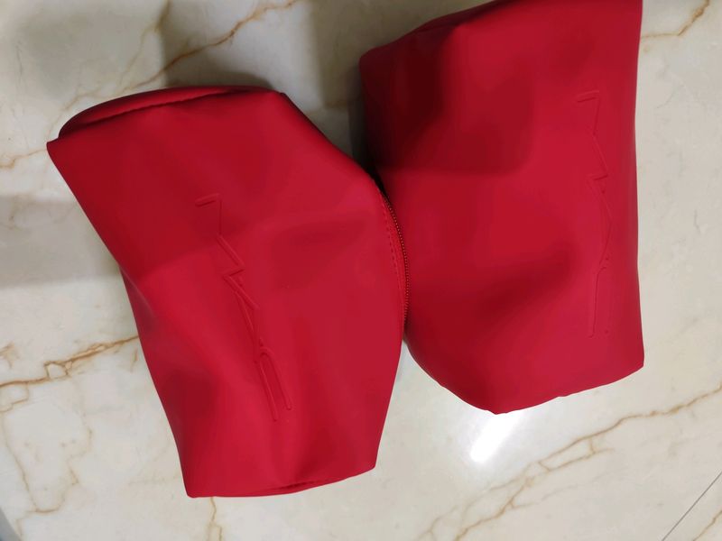 Mac Bride Hot Red Vanity Leather Bag..