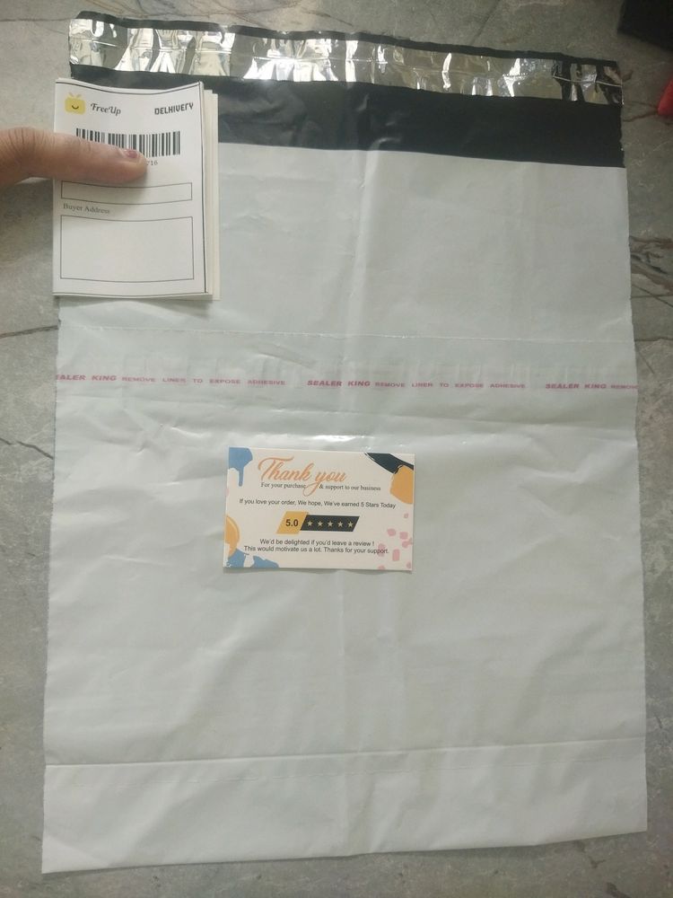 15 Courier Bags + 8 Labels + 2 Thank You Card Free