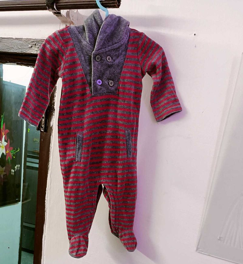 Cute Striped Baby Romper