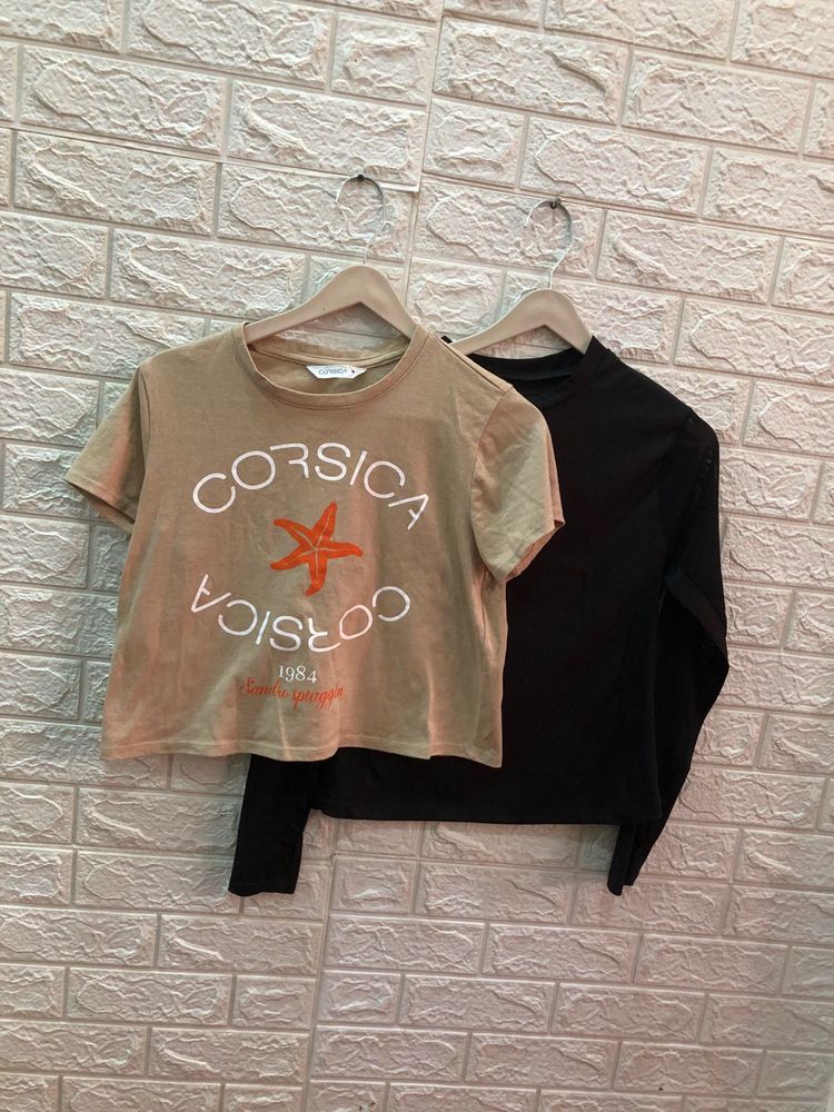 Cute Graphic Tees and black, sheer top combo🍬