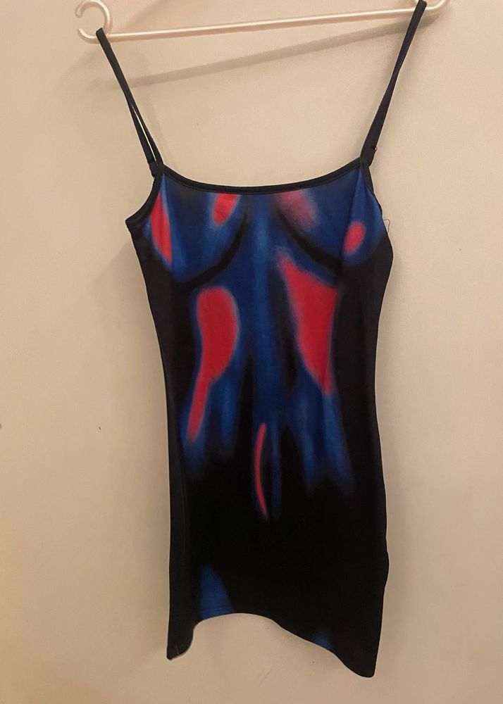 Abstract Print Mini Dress