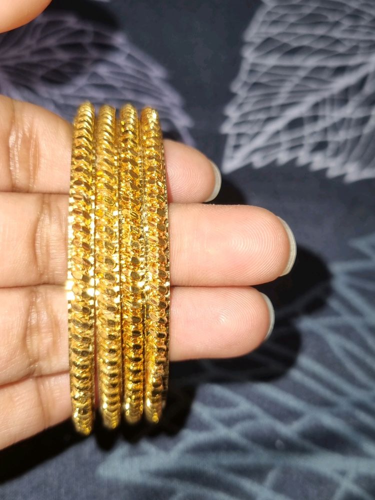 gold colour  bangles with guarantee