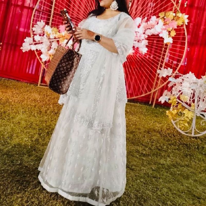 Beautiful 😍 Paplum Top With Skirt Dupatta