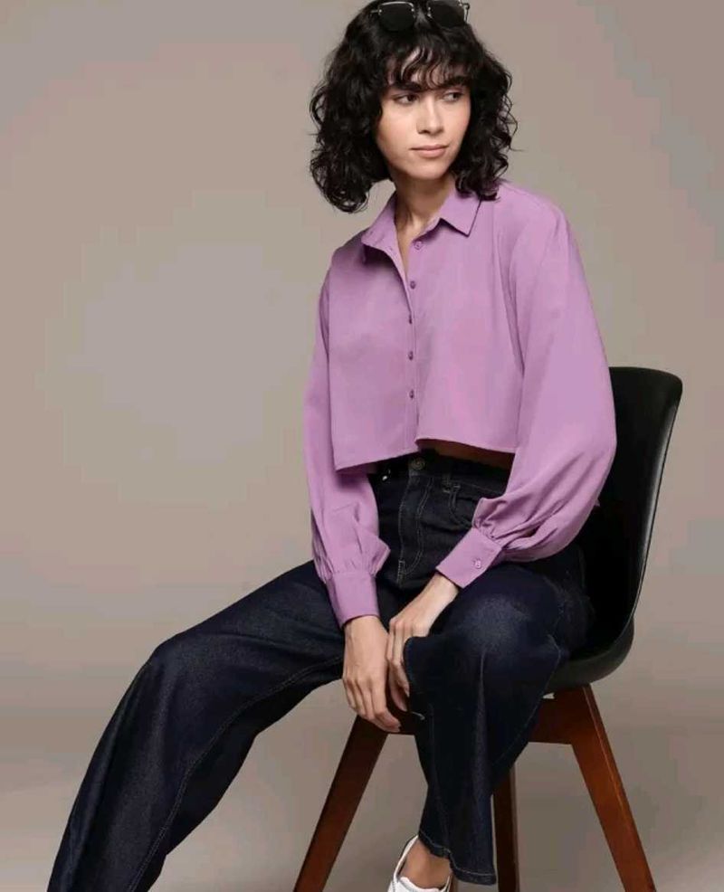 Lilac Cropped Blouse