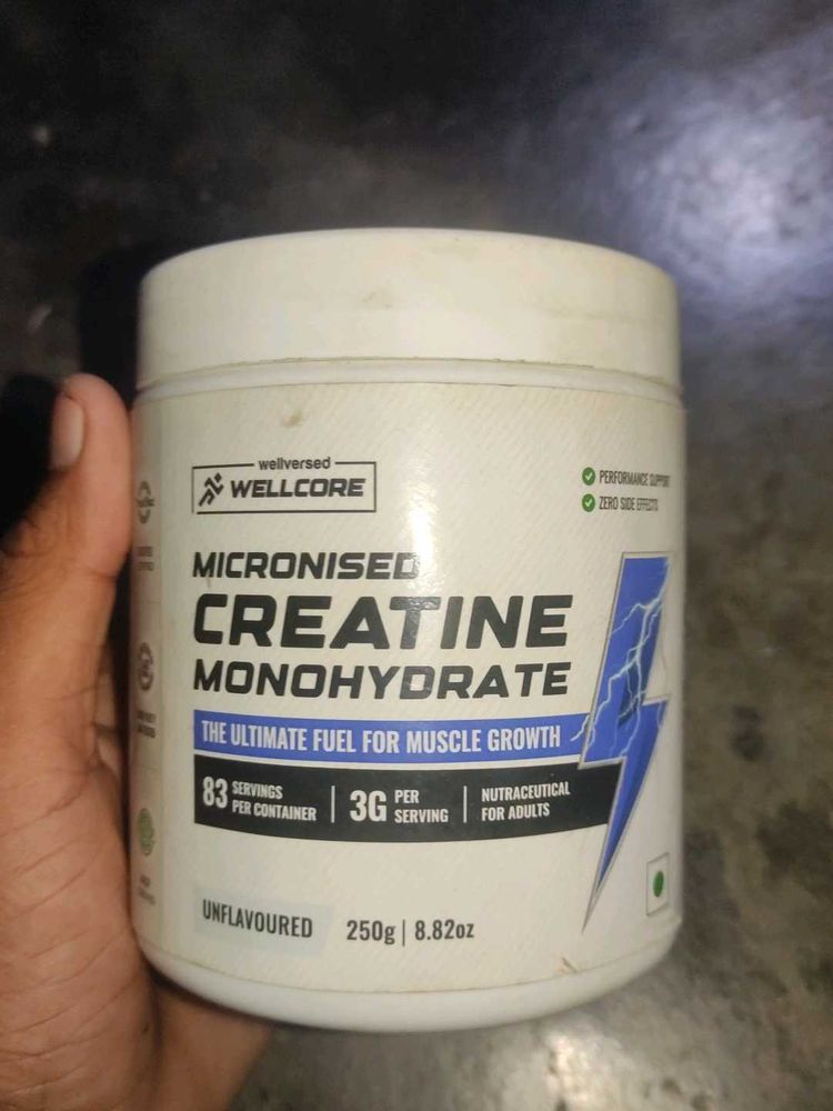 Wellcore Micronized Creatine Monohydrate Half Used
