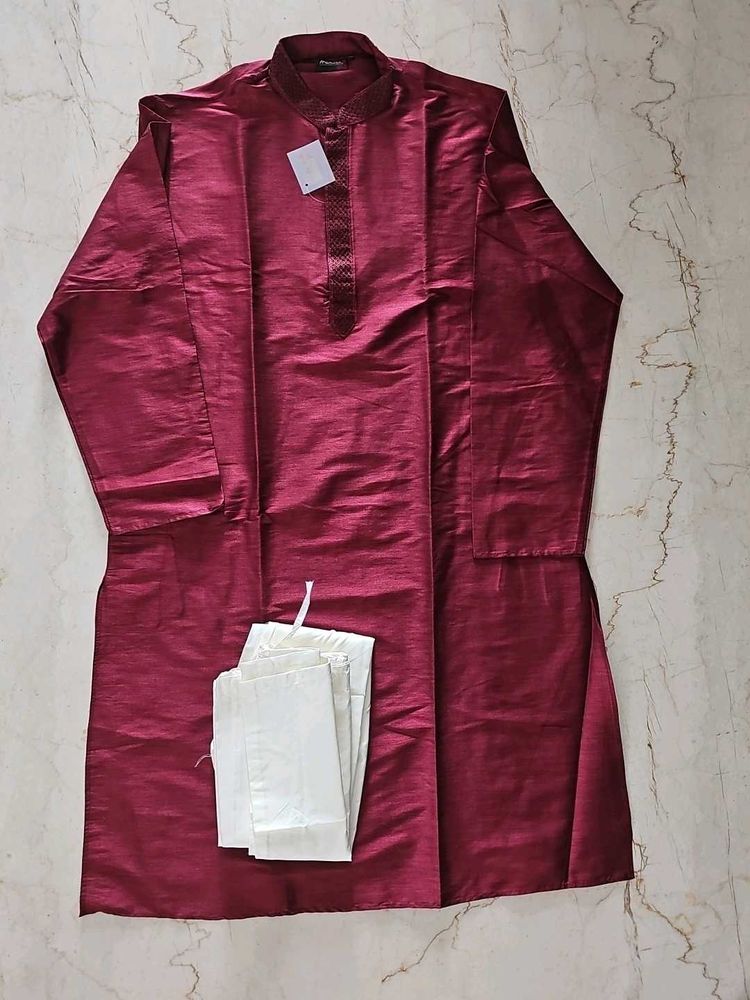 Maroon Kurta Set