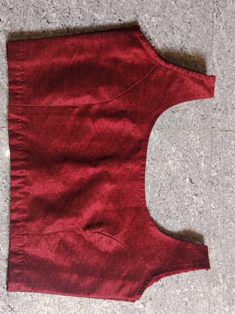 Silk Maroon Blouse