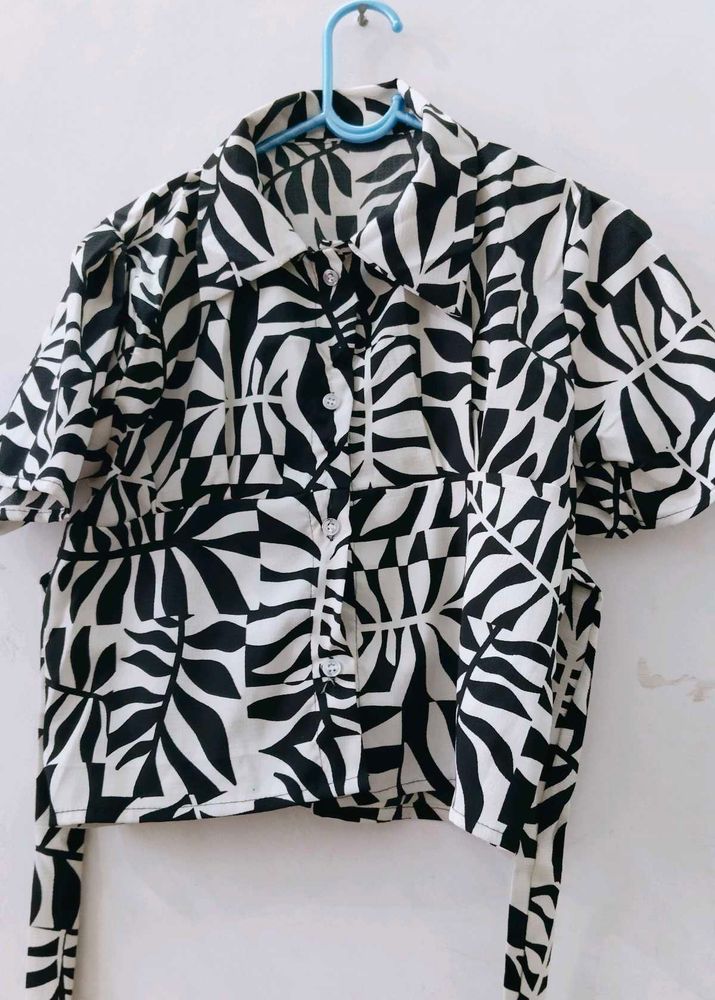 Patterned Crop Top