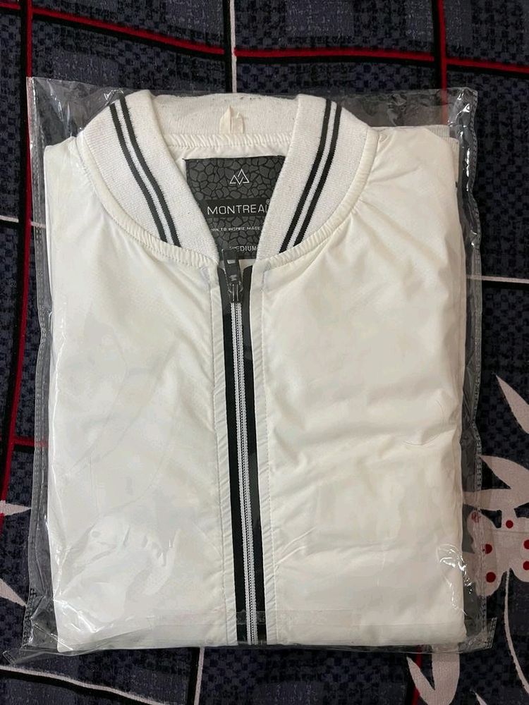 Montreal White Winter Jacket For Men