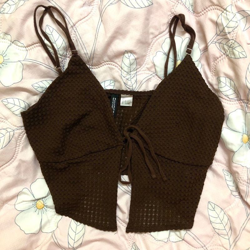 Tie Up Front Crop Top