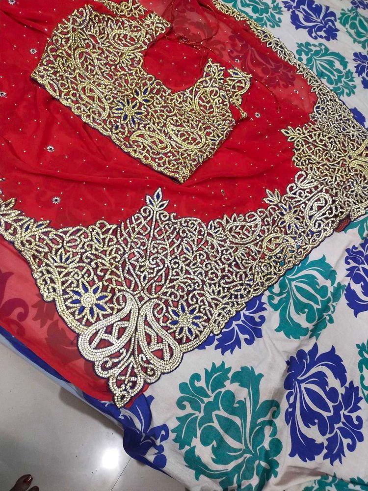 Elegant Red Saree